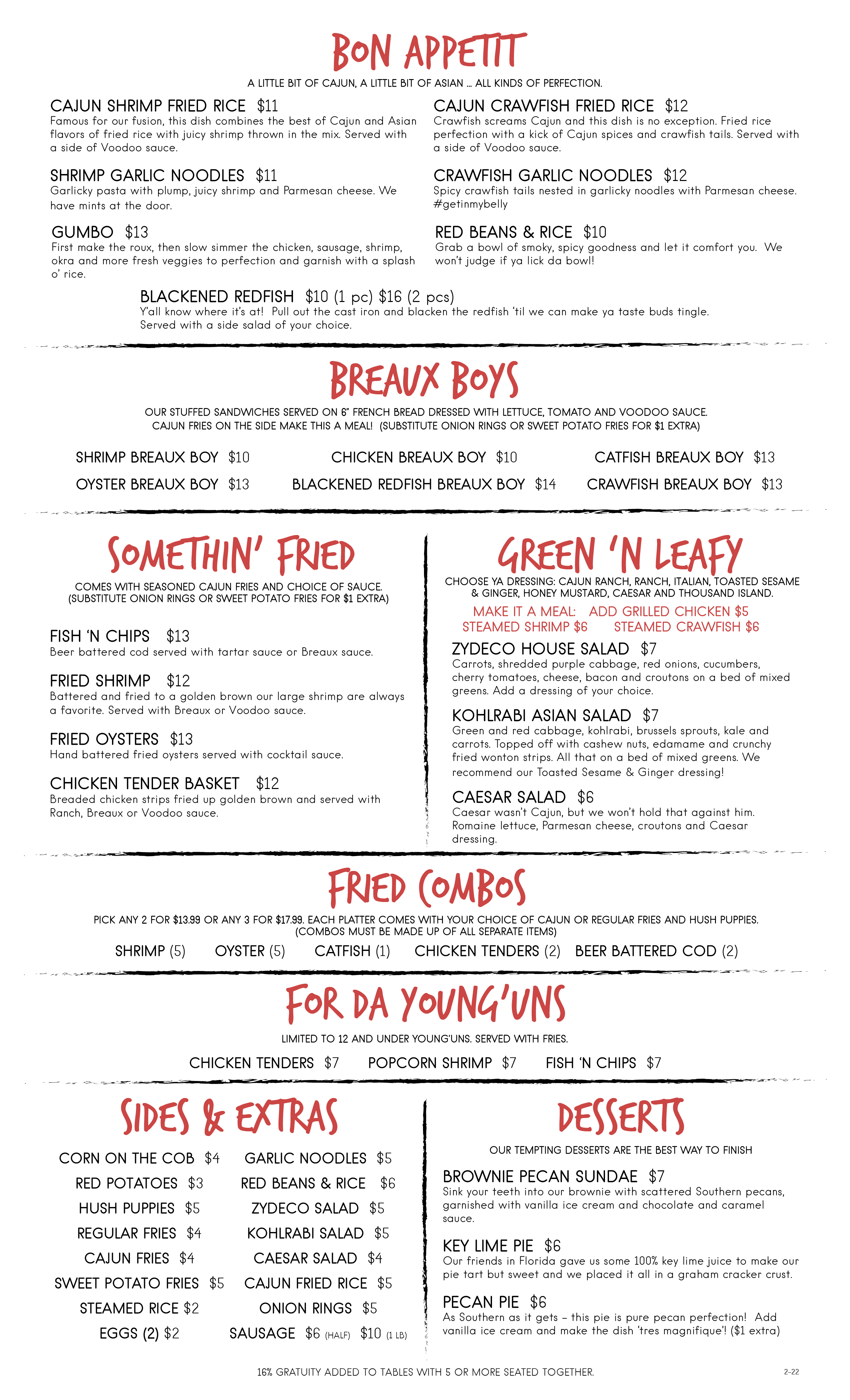 Central Junior High Lunch Menu